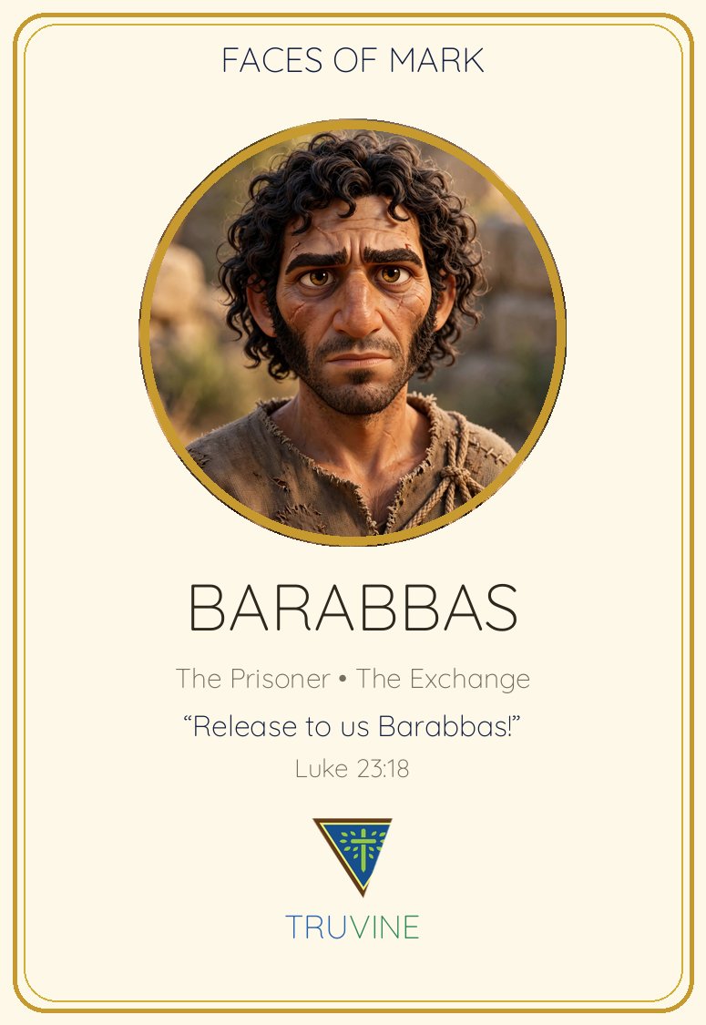 Barabbas Faces of Faith card — front