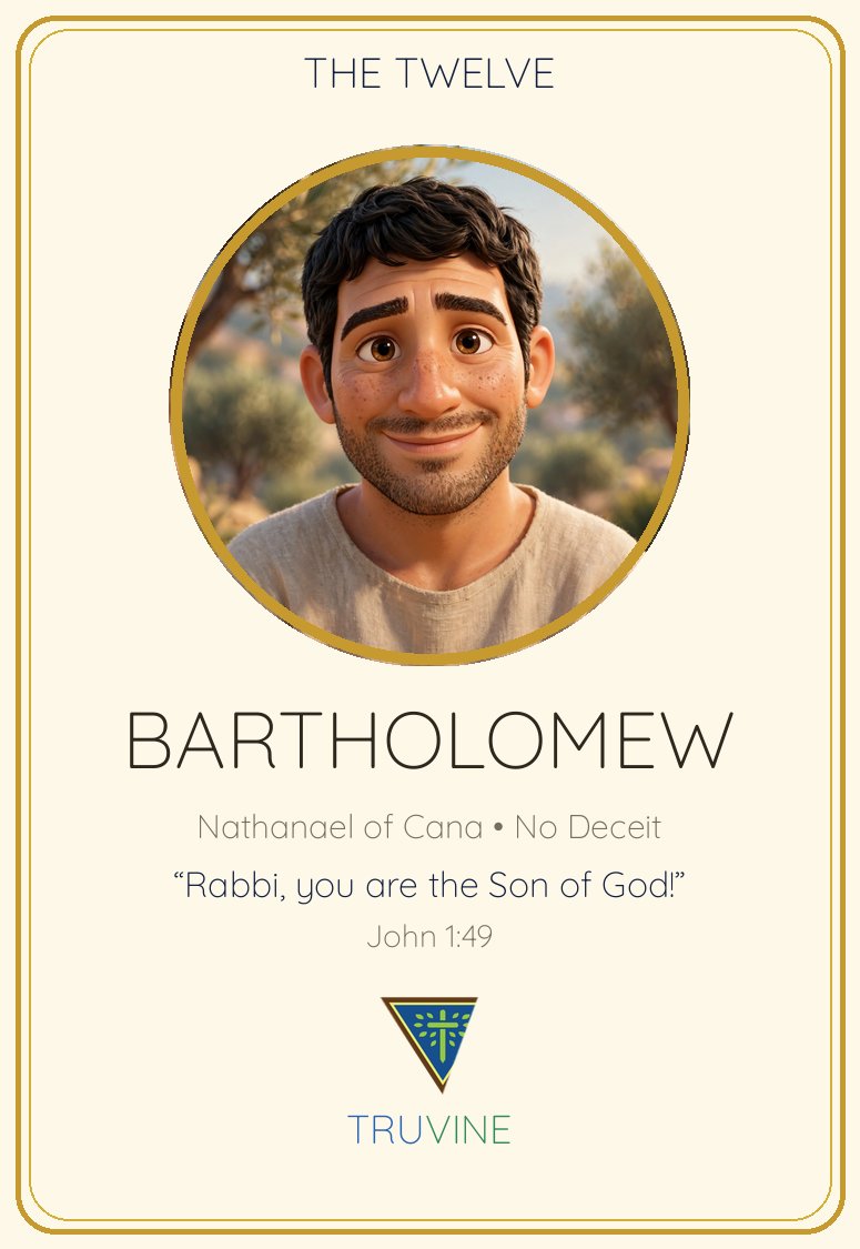 Bartholomew (Nathanael) Faces of Faith card — front