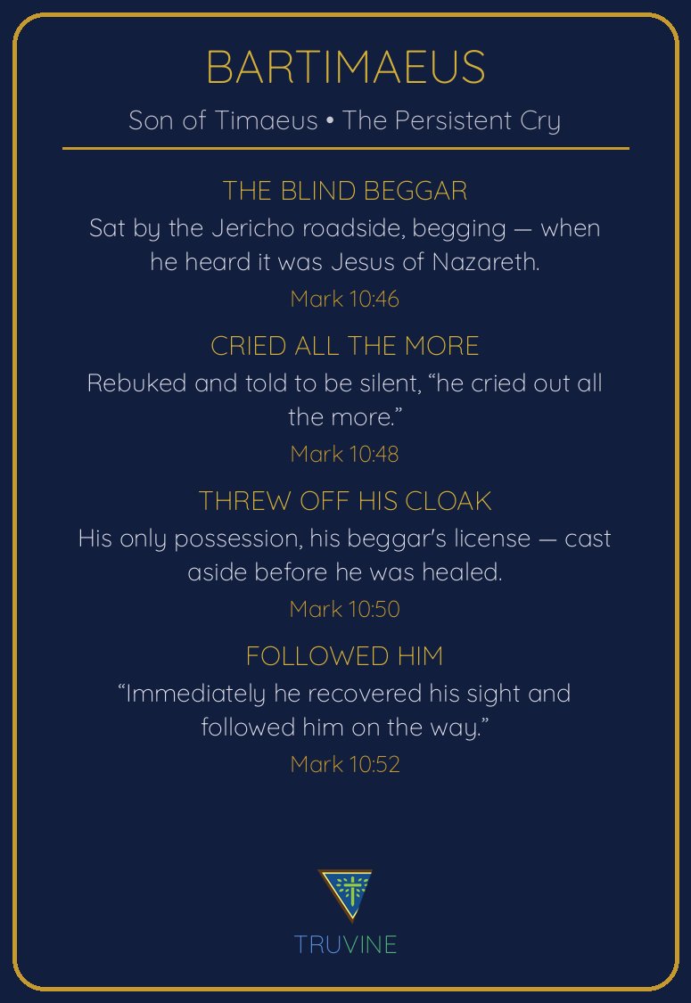 Bartimaeus Faces of Faith card — back