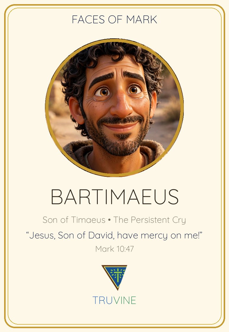Bartimaeus Faces of Faith card — front