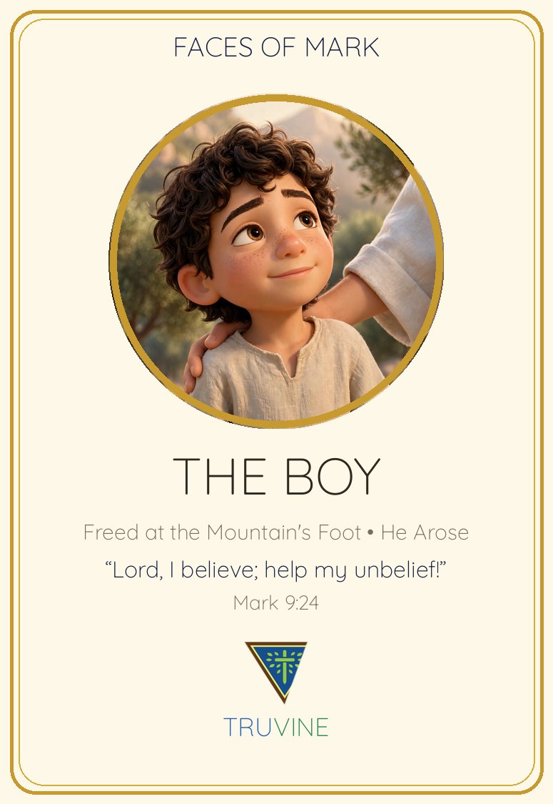 The Boy Freed from the Evil Spirit Faces of Faith card — front