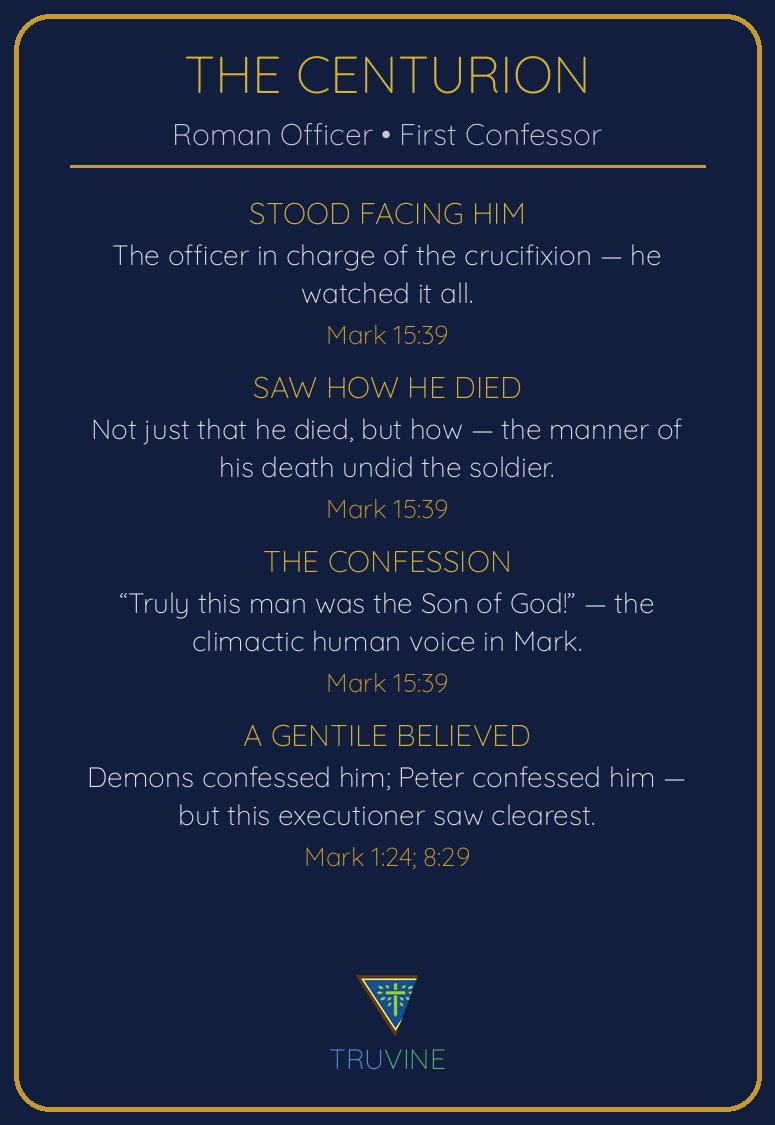 The Centurion at the Cross Faces of Faith card — back