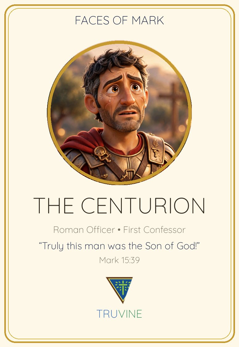 The Centurion at the Cross Faces of Faith card — front