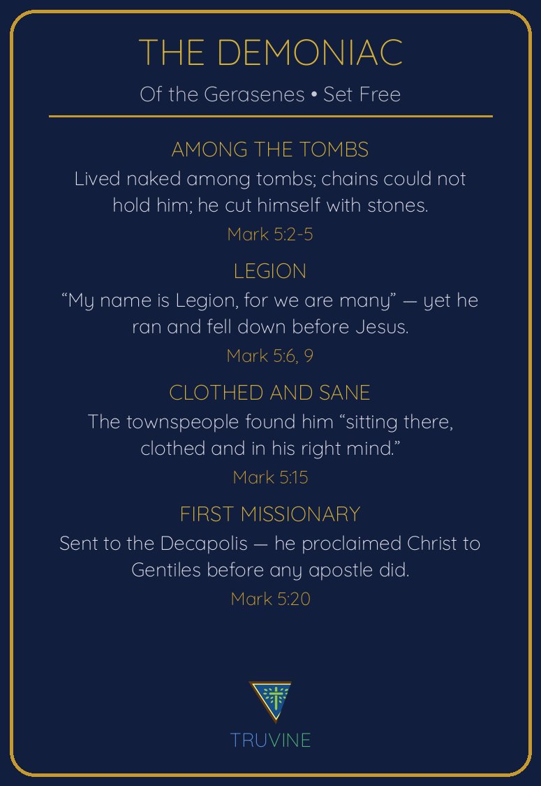 The Gerasene Demoniac Faces of Faith card — back