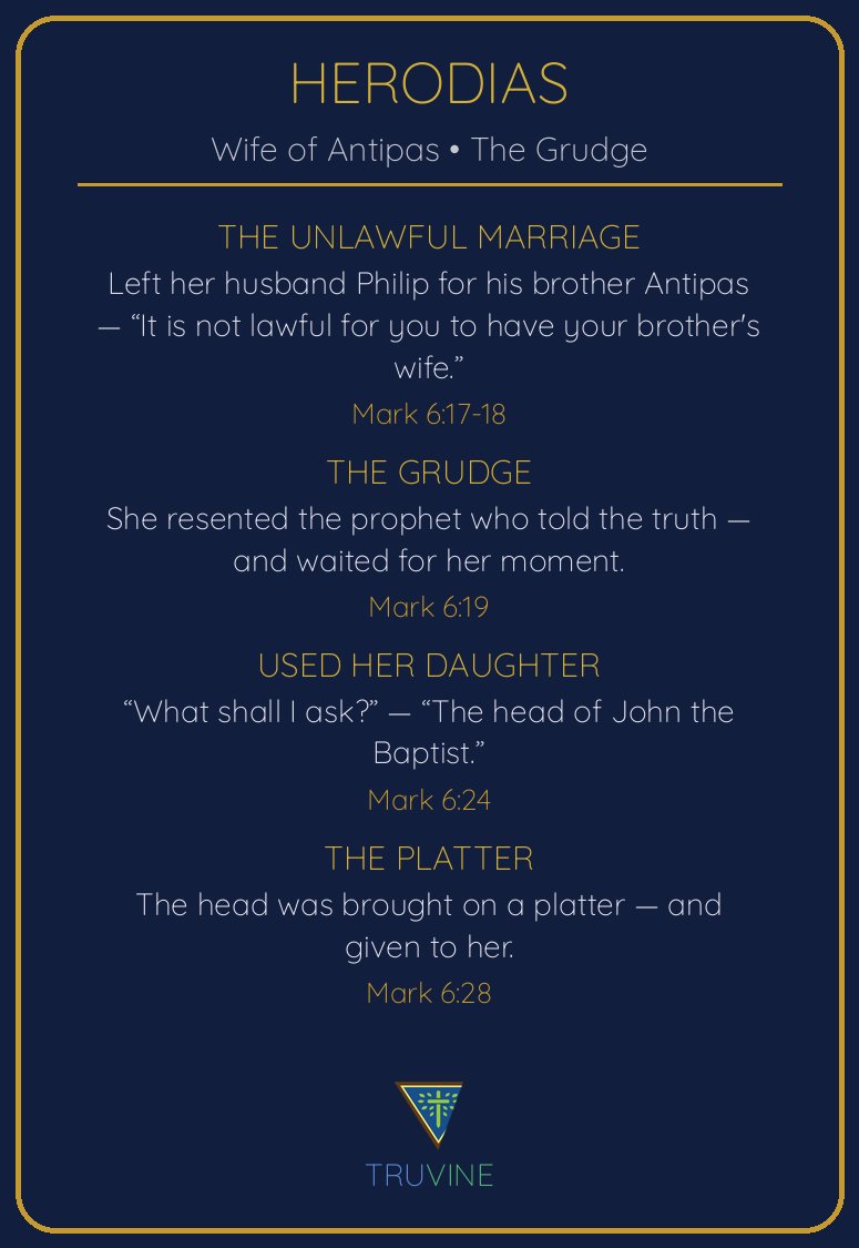 Herodias Faces of Faith card — back