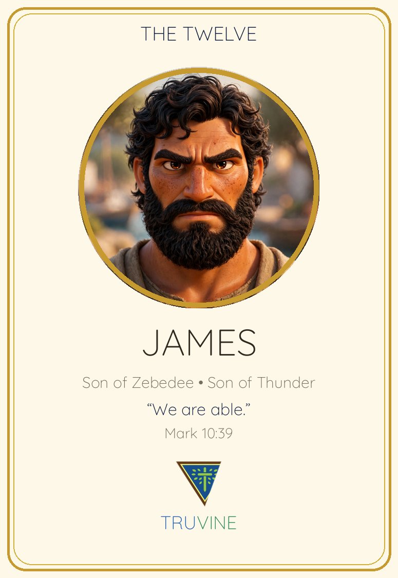 James, Son of Zebedee Faces of Faith card — front