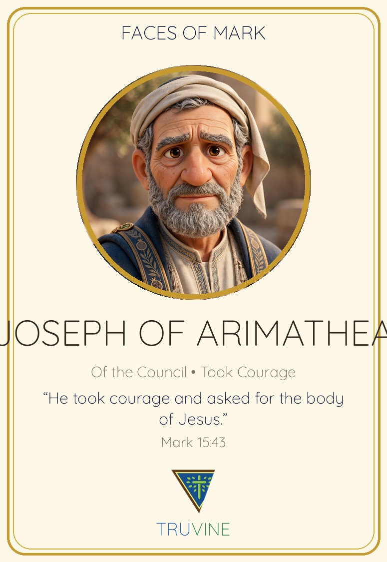 Joseph of Arimathea Faces of Faith card — front