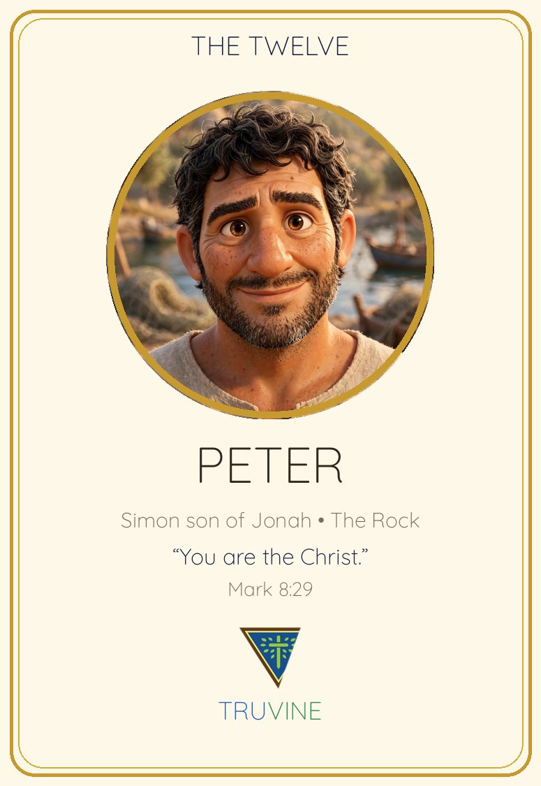 Simon Peter Faces of Faith card — front