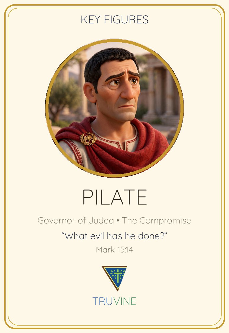 Pontius Pilate Faces of Faith card — front