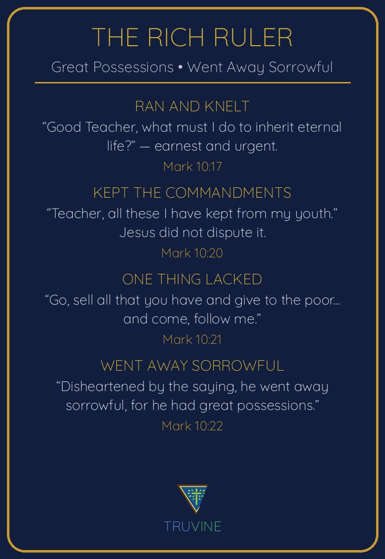 The Rich Young Ruler Faces of Faith card — back