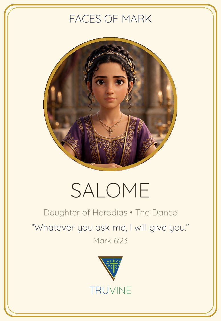 Daughter of Herodias Faces of Faith card — front