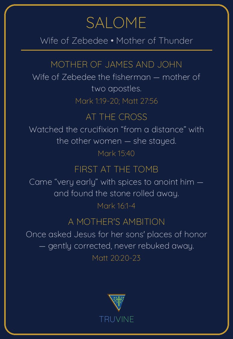 Salome, Wife of Zebedee Faces of Faith card — back