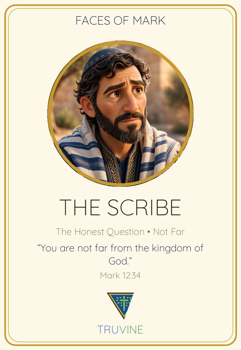 The Scribe Who Asked About the Greatest Commandment Faces of Faith card — front