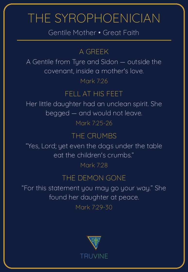 The Syrophoenician Woman Faces of Faith card — back