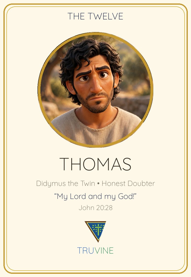 Thomas (Didymus) Faces of Faith card — front