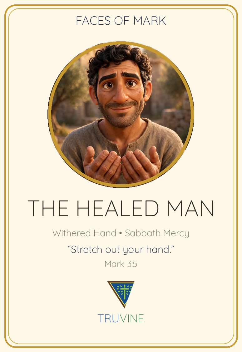 The Man with the Withered Hand Faces of Faith card — front