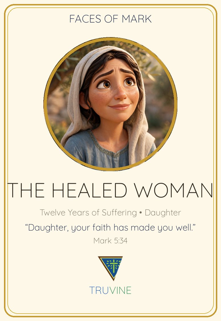 The Woman with the Issue of Blood Faces of Faith card — front